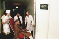 A Russian hazing victim is hospitalized in 1997 (ITAR-TASS)