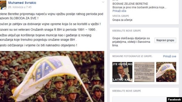 Da se prisjete rata: Poziv Muhameda Švrakića na vojnu vježbu "Zelenih beretki"