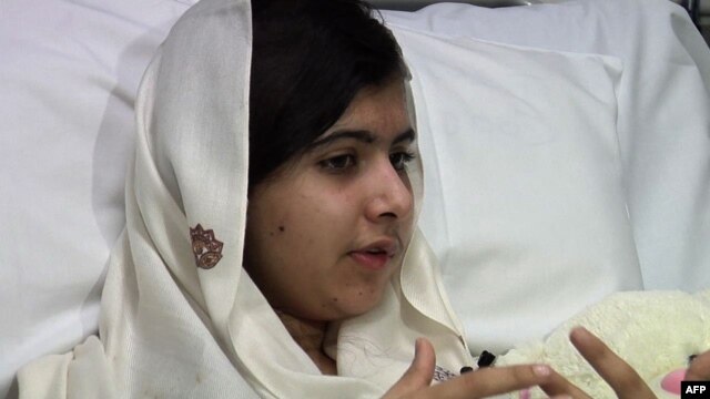 Malala was shot in the head by the Taliban.