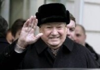 Yeltsin leaving a Berlin hospital after a check-up in February 2006 (epa)
