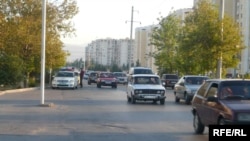 The scene in downtown Ashgabat