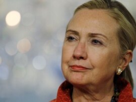 U.S. Secretary of State Hillary Clinton tells Iran not to misinterpret the planned U.S. troop withdrawal from Iraq. 