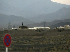 An anti-aircraft gun position is seen at Iran's nuclear enrichment facility in Natanz in 2007. 