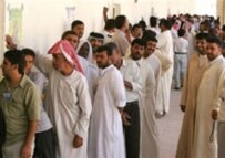 Voters at the polls on 15 October