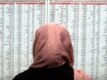 لیست کاندیداهای انتخابات مجلس هشتم در یکی از حوزه های رای گیری تهران. عکس از فارس