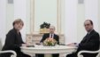 Ангела Меркель, Владимир Путин, Франсуа Олланд, Москва. 06.02.2015