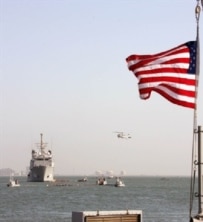 Ships and aircraft of the U.S. Fifth fleet (AFP)