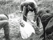 Iranian opposition groups say this photo of a woman being prepared for stoning was taken 20 years ago (Public domain)