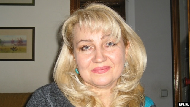 Евгений Жовтистің зайыбы Светлана Витковская. Алматы, 10 қараша 2009 жыл.