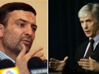 Iran's ambassador to Iraq, Hasan Kazemi-Qomi (left) and his U.S. counterpart, Ryan Crocker (file photos) (AFP)