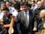 Ejup Ganić prilikom dočeka na sarajevskom aerodromu, 28. jul 2010.
