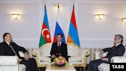 The presidents of Armenia, Azerbaijan, and Russia meet in Sochi on January 25.