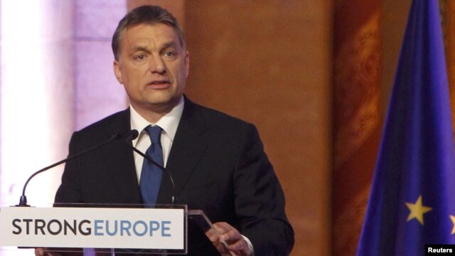 Protesters accuse Prime Minister Viktor Orban, whose Fidezs party's popularity has slipped below 20 percent, of undermining Hungarian democracy.