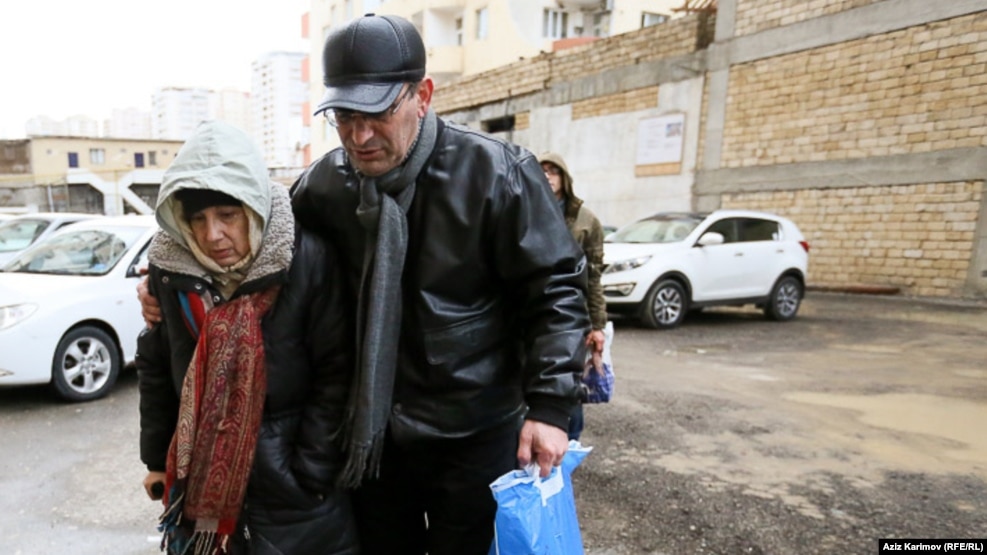 "We were thrown in jail, beaten, tortured. They stole our health," says Leyla Yunus (left), pictured with Arif in Baku in December 2015. "They released us only because we were dying and they got scared."