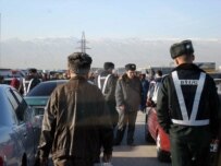 A police checkpoint in Ashgabad in the runup to the February 11 election (OSCE)