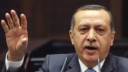 Turkey -- Prime Minister Tayyip Erdogan addresses members of parliament from his ruling AK Party (AKP) during a meeting at the parliament in Ankara, 24Jan2012