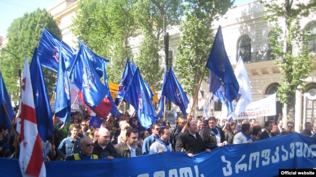 Georgian union representatives complain of harassment and intimidation by government officials.