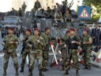 Lebanese troops have cordoned off official buildings (AFP)