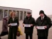 Belarus – protest of the hunger-strikers Syarhey Skrabets, Alyaksandar Skrabets, Tatsyana Vanina on the October square, Minsk, 20Mar2008