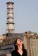 A French artist performs in April in front of the Chornobyl nuclear power plant to mark the 20th anniversary of the disaster (AFP)