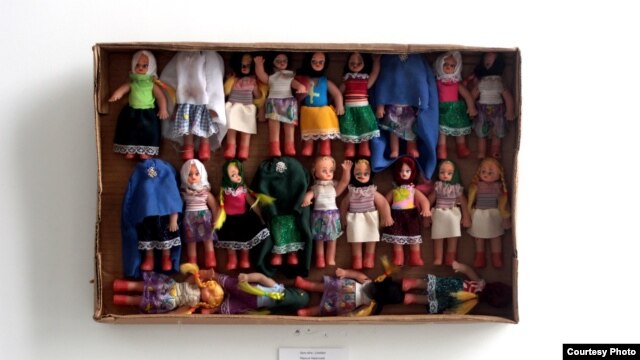 "I was trying to show that with a little creativity you can give meaning to things that you would normally throw away," Masoud Hasan Zada says of his art, which incorporates ordinary objects such as these dolls.