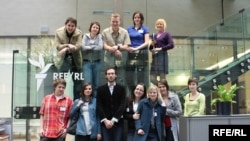 Palacky University students visit RFE/RL Headquarters. Prague, Czech Republic May 7, 2010.