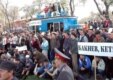 Demonstrators in Bishkek on November 6 (RFE/RL)