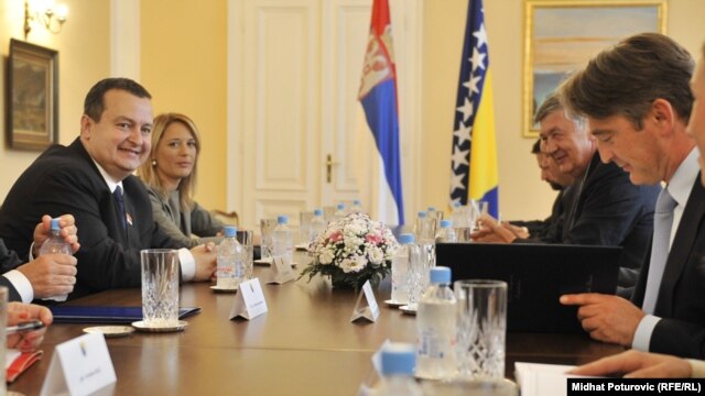 Ivica Dačić u rzagovoru sa članovima Predsedništva BiH, Sarajevo, septembar 2012.