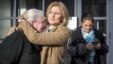A mother from Srebrenica cries in front of the Yugoslav war crimes tribunal after the appeal judgement of Momcilo Perisic in February. The tribunal acquitted the Yugoslav ex-army chief on appeal and overturned his 27-year sentence for war crimes and crimes against humanity.