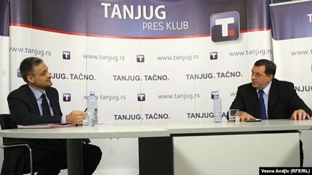 Čedomir Jovanović, lider LDP-a i Milorad Dodik, predsednik bh. entiteta Republika Srpska