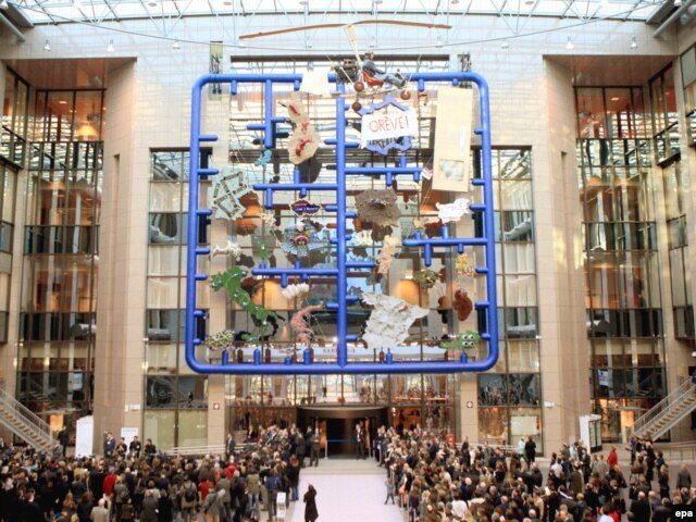 David Cerny's "Entropa" in the atrium of the EU Council headquarters in Brussels