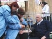 Georgia -- Parliamentarian Bidzina Gujabidze on a hunger strike outside the Parliament building in Tbilisi, 11Mar2008
