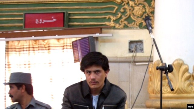 Sayed Perwiz Kambakhsh, seen here at a Kabul hearing in October, was a student and part-time journalist at the time of his detention 17 months ago.