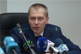 Procurorul Alexandru Zgureanu la conferința de presă de la Chișinău