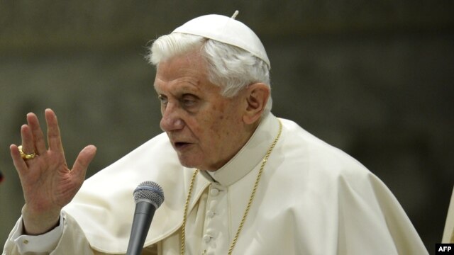 The pope is stepping down for health reasons.