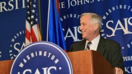 BBG Chairman Walter Isaacson speaks at celebrations marking the 60th anniversary of RFE's broadcasts to Czechoslovakia. Photo by Lillis Photography