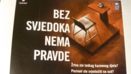 Plakat projekta "Bez svjedoka nema pravde"