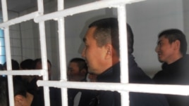 The accused in the Aqtobe courtroom on December 14.