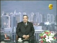 Amanyaz Atajykov campaigns on Turkmen television