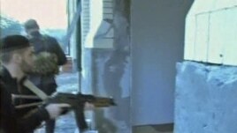 Chechen special forces in the village of Tsentoroi on August 29.
