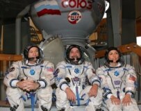 Anousheh Ansari (right) pictured during training (epa)