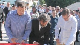 Milorad Dodik, Emir Kusturica i Aleksandar Vučić