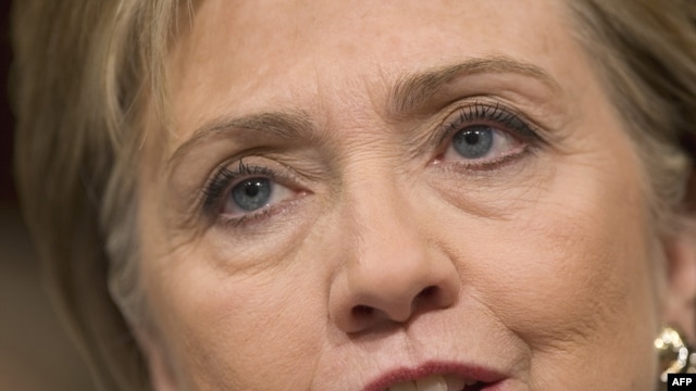 Secretary of State-designate Hillary Clinton at her Senate hearing on January 13.