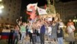 Slavlje pristalica Tomislava Nikolića u Beogradu nakon njegove pobede na izborima za predsednika Srbije 20. maja 2012