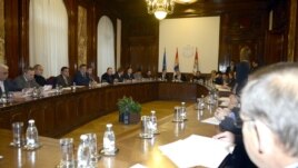 Predsednik Srbije Tomislav Nikolić na razgovoru sa predstavnicima kosovskih Srba o rezoluciji, decembar 2012.