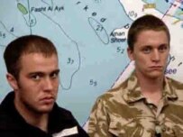 Two of Britain's detained service personnel shown on April 2 (Fars)