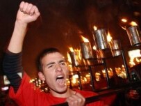 Overnight memorial march in Yerevan (AFP)