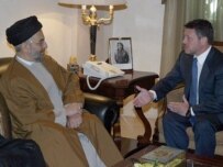 SCIRI leader Abd al-Aziz al-Hakim (left) meeting with Jordan's King Abdullah in Amman on November 29 (epa)