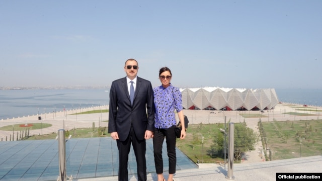 Azerbaijan. Baku. President Ilham Aliyev attended the opening of the Baku Crystal Hall, the venue of the Eurovision-2012 Song Contest