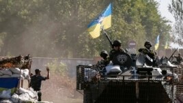 Українські військовослужбовці біля Краматорську, вересень 2014 року